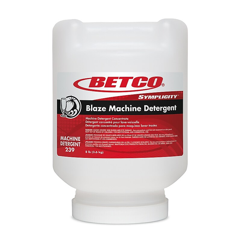 Betco Symplicity Blaze Machine Detergent, Fresh, 8 Lbs., 4/Case (BET2397300) image 1