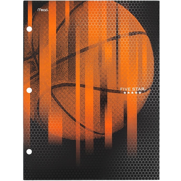 Five Star Sports 3-Hole Punched 4-Pocket Folder, Assorted Colors