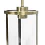 Lalia Home 1-Light 9.25" Farmhouse Hanging Cylindrical Clear Glass LED Pendant Fixture, Antique Brass (LHP-3002-AB)~#|#~BC125C96-5A7B-4E04-B321AF3B7FE4229D_sc7