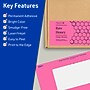 Avery Laser/Inkjet Rectangle Multipurpose Labels, 4" x 5", Bright Pink, 20/Pack (94253)~#|#~BC1564C2-3E38-46AF-B36B6788810CC4ED_sc7