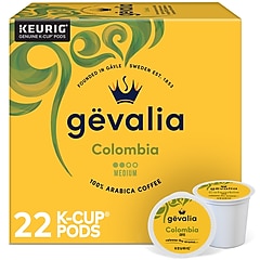 Gevalia Colombian Coffee Keurig® K-Cup® Pods, Medium Roast, 22/Box