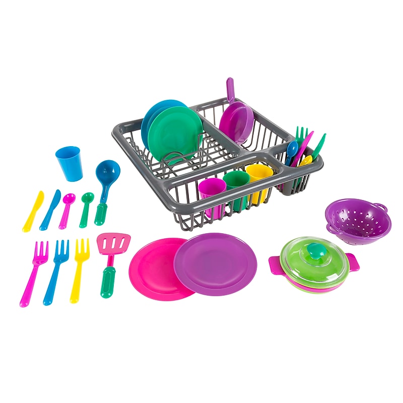Hey! Play! 27-Piece Pretend Kitchen for Kids, Multicolor, Set (80-HM300195) image 1