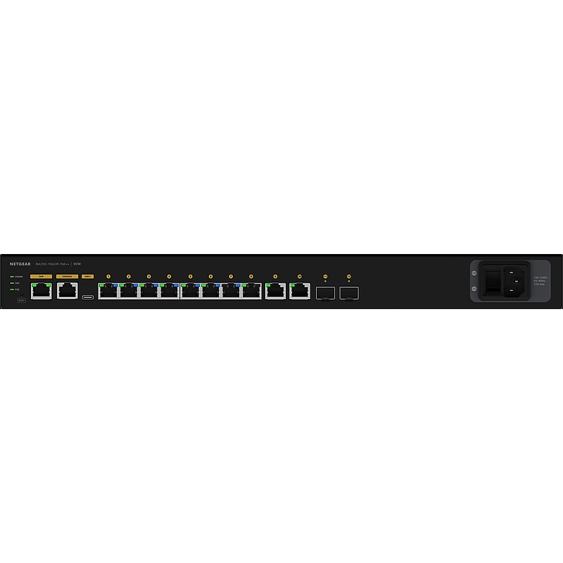 Netgear AV Line 10-Port Gigabit Ethernet Managed Switch, Black (GSM4212UX-100NAS) image 1