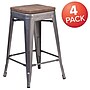 Flash Furniture Lincoln Contemporary Metal Counter Height Stool without Back, Clear Coat, 4-Pieces/Pack (4XUDGTP000424W)~#|#~BC1EC9E2-02AB-48D0-B4A95C666E14C000_sc7