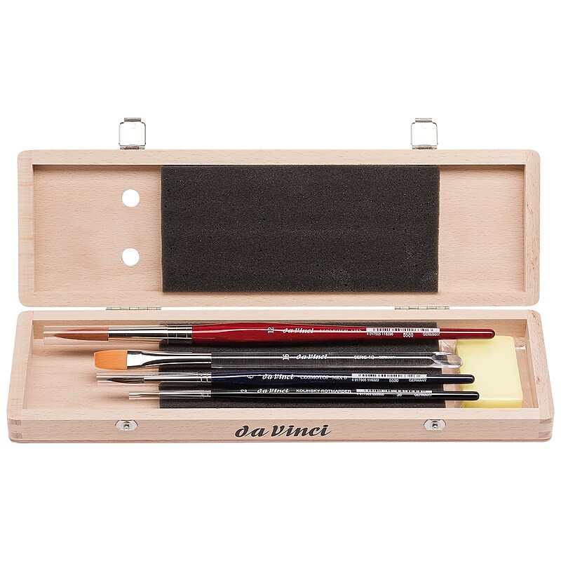 da Vinci Watercolor Synthetic Bristle, Assorted Brushes, 5/Pack (DVXVA52600) image 1