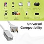 GoGreen Power 12' Extension Cord, 3-Outlet, 16 AWG, White (GG-24712-3)~#|#~BC235A79-A04D-4171-84E699D77BA6D387_sc7