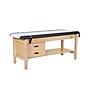 Aristo Wood H-Brace Physician Exam Table with Shelf, 2 Drawer Cabinet, Paper Cutter, Holder, 500lbs. Capacity, Black~#|#~BC24EDAC-FB0C-4F29-A57D0E2A6F278B67_sc7