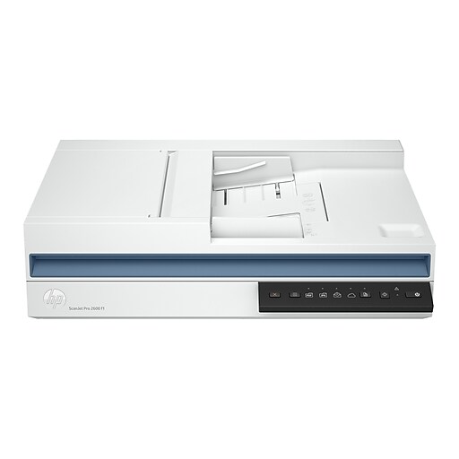 HP ScanJet Pro 2600 f1 Duplex Flatbed Document Scanner, White (20G05A