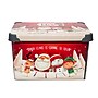 Simplify Santa Clause is Coming to Town Design Storage Tote Bin with Lid, Plastic, Multicolored (9080-10)~#|#~BC277B19-DCA7-41EB-9A6310E895C9422C_sc7