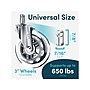 Lifelong Wheels Chair Caster, Clear/Silver, 5/Set (B0B27MGVGP)~#|#~BC2B5283-1F98-4A59-9EB1A5C09CC2AAE1_sc7