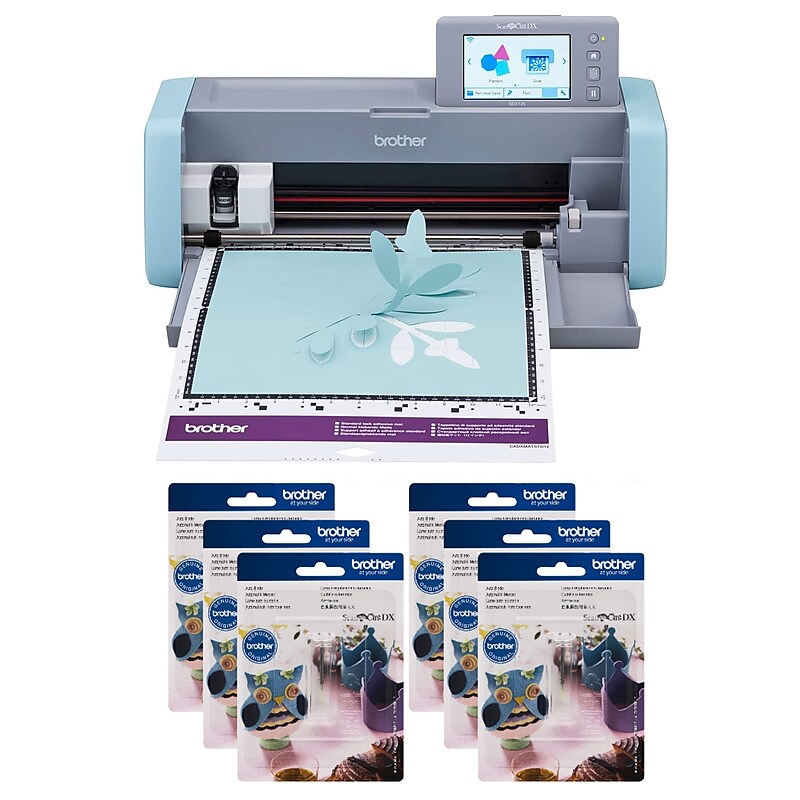 Brother ScanNCut DX Electronic Cutting Machine with Scanner and 6 Replacement Auto Blades (SDX125E) image 1