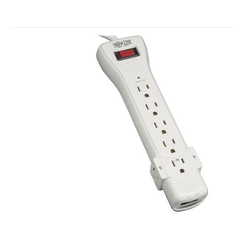 Tripp Lite Protect It, 7-Outlet Surge Protector, 12', White (SUPER6TEL12) image 1