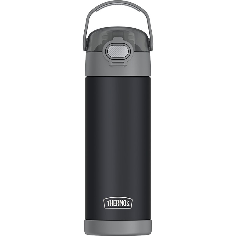 Thermos FUNtainer Stainless Steel Vacuum Insulated Water Bottle, 16 oz., Charcoal (EAF42100CH6) image 1