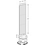 Azar Displays 60”H x16”W Two-Sided Pegboard Floor Display On a Revolving Round Studio Base, Black  (700780-BLK)~#|#~BC333E77-A616-4CC3-89EBAEA94E8E488B_sc7