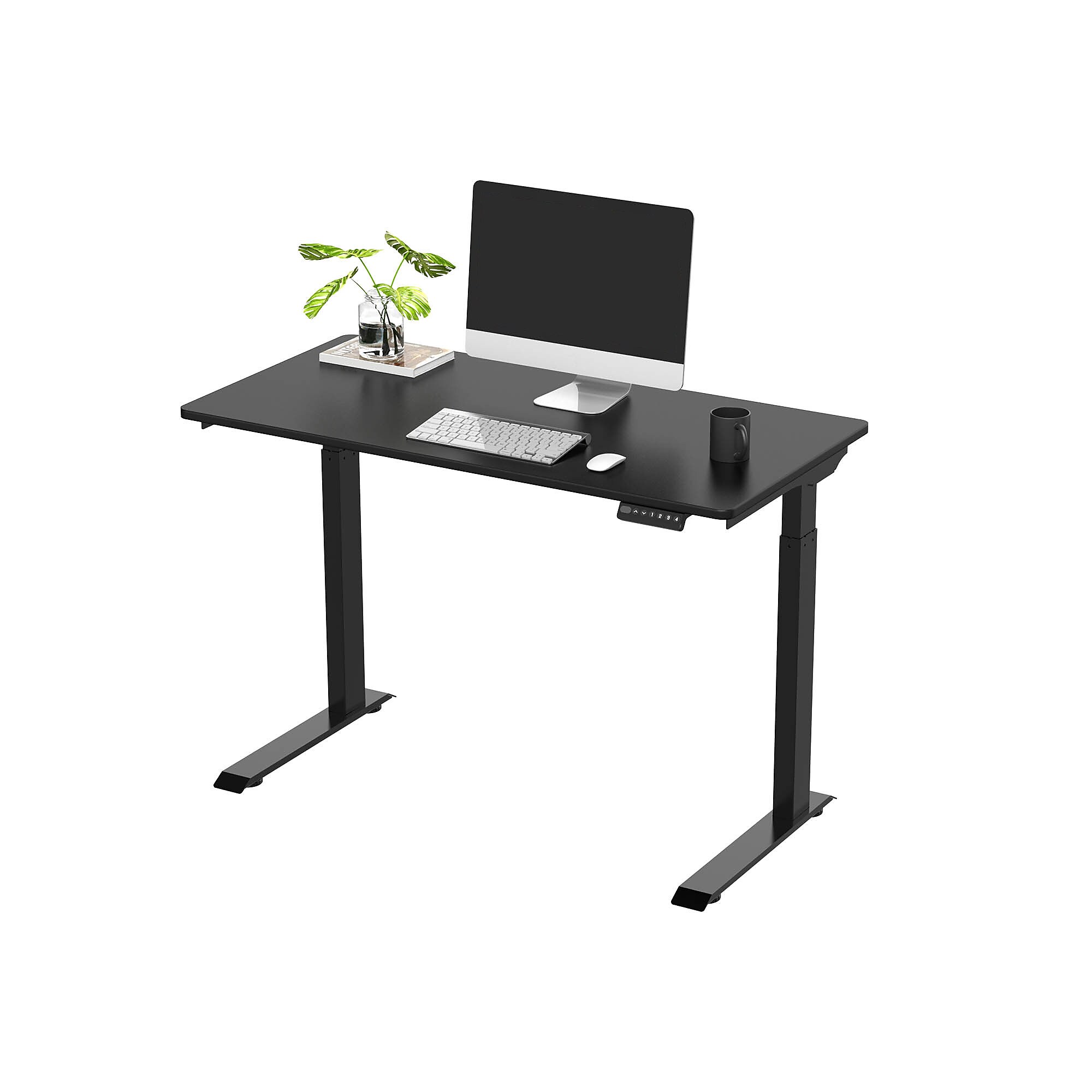FlexiSpot Vici 48″W Electric Rectangular Adjustable Metal Standing Desk, Black (E9B) Sansujyuku sansujyuku.com