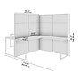 Bush Business Furniture Easy Office 2 Person L Shaped Cubicle Desk, Natural Elm (EODH560NE-03K)~#|#~BC3E545D-F721-4CB7-ADDFDCA6CFD49E4A_sc7