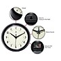 Infinity Instruments Round Retro Wall Clock, Aluminum, 9.5" (10940-BLACK)~#|#~BC43842C-B4E0-4445-BB46A2C87DC1CACF_sc7