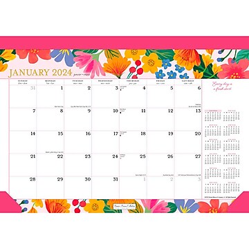 2023-2024 Plato Bonnie Marcus 14" x 10" Academic & Calendar Monthly Desk Pad Calendar (9781975472085)