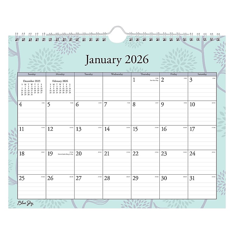 2026 Blue Sky Rue Du Flore 11" x 8.75" Monthly Desk Calendar (101613-26) image 1