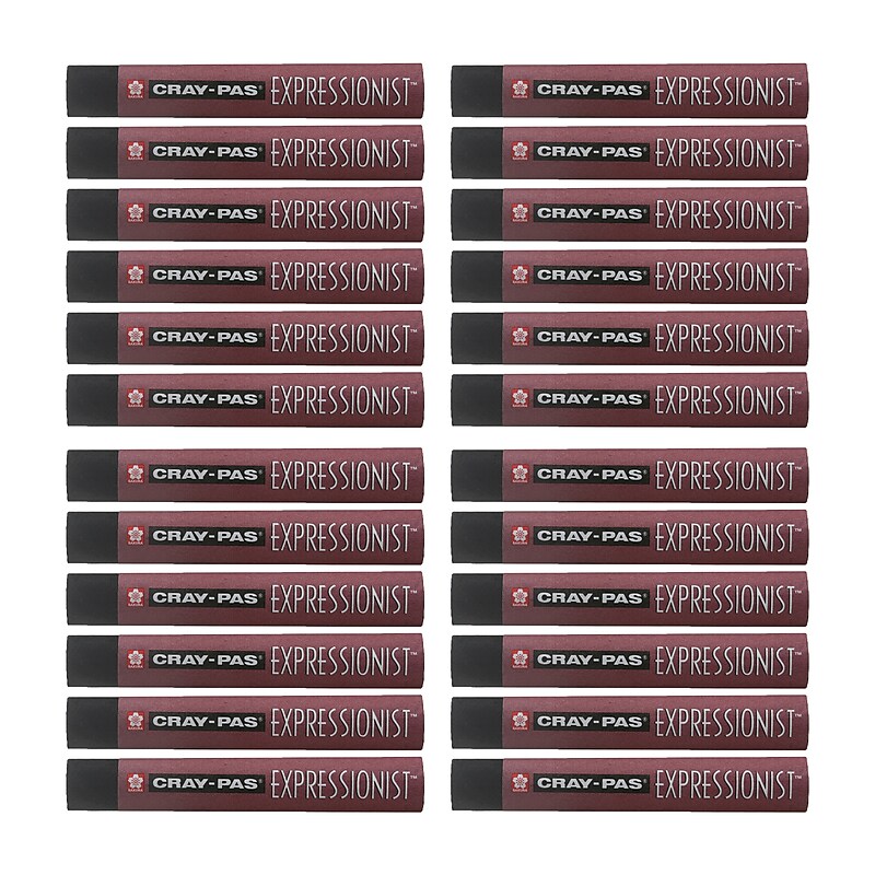 Sakura Cray-Pas Expressionist Oil Pastels, Black, 24/Pack (SAKXLP049-24) image 1
