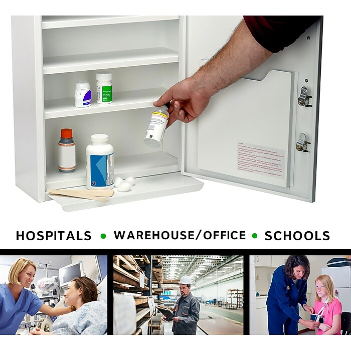Viva Comfort Steel Locking Surface-Mount Medicine Medical Cabinet