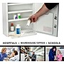Viva Comfort Steel Locking Surface-Mount Medicine Medical Cabinet with Pocket, 1.1 cu. ft., White (ADI999-06-WHI-MK)~#|#~BC5049B7-9CC3-4ADF-B12FEA169C6BF026_sc7