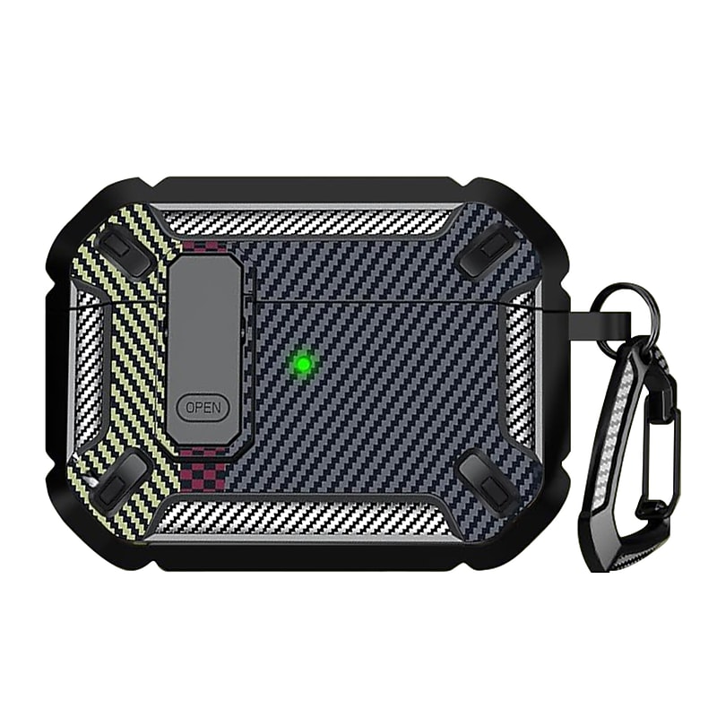 SaharaCase Raider Series Heavy Duty Secure Lock Case for Airpods Pro 3, Shock Absorbing Corners, Carbon Black (HP00221) image 1