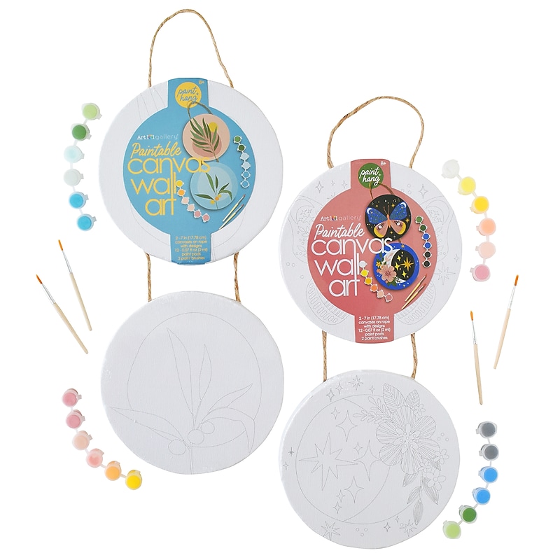 Art 101 Paintable Circle Hanging Canvas Wall Art 2-Pack (AOO23306MB) image 1