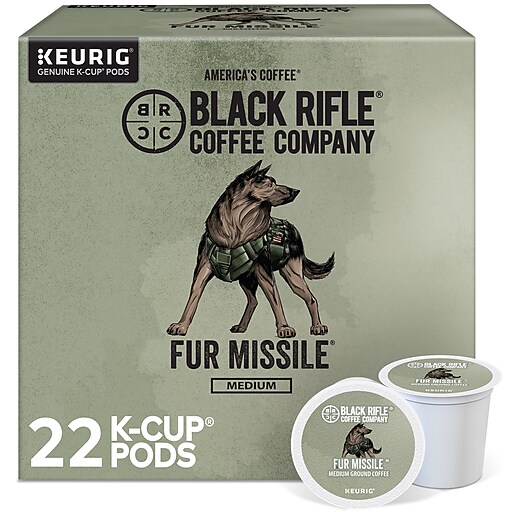 Black Rifle Coffee Company Fur Missile Coffee Keurig K-Cup Pods, Medium  Roast, 22 Pods/Box (5000384047) | Staples