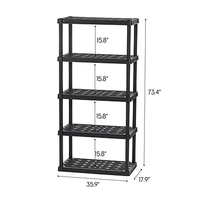 Iris 5-Shelf Plastic Shelving Unit - Thumbnail 5