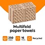 Coastwide Professional™ Recycled Multifold Paper Towels, 1-ply, 250 Sheets/Pack, 16 Packs/Carton (CW25228)~#|#~BC58CBD8-ABDF-47A3-9250BFF7C210BD52_sc7