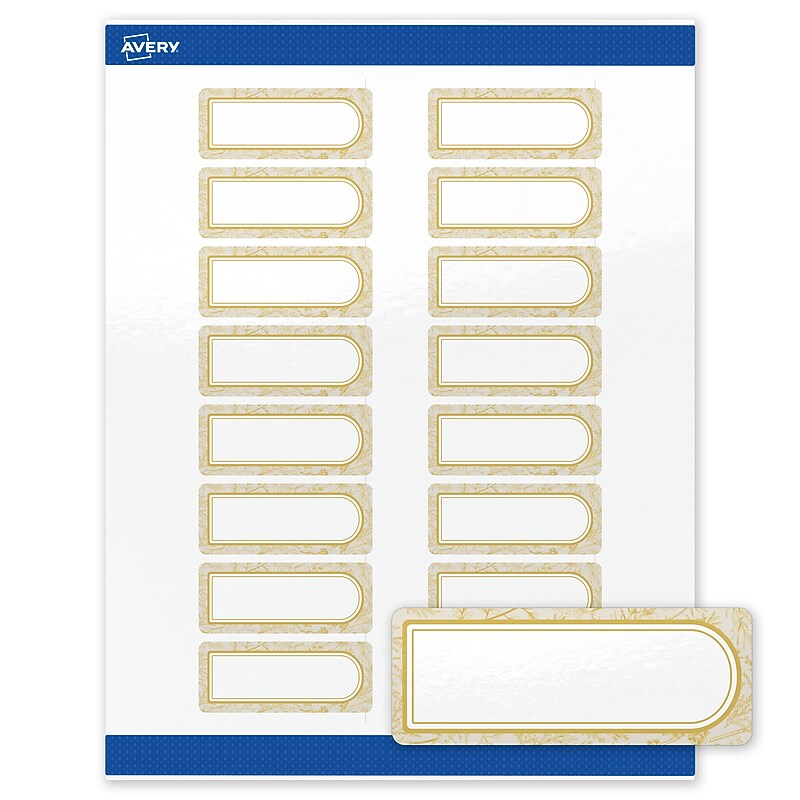 Avery Rectangle Laser/Inkjet Multipurpose Labels, 1" x 2-5/8", White, 160/Pack (19479371056) image 1