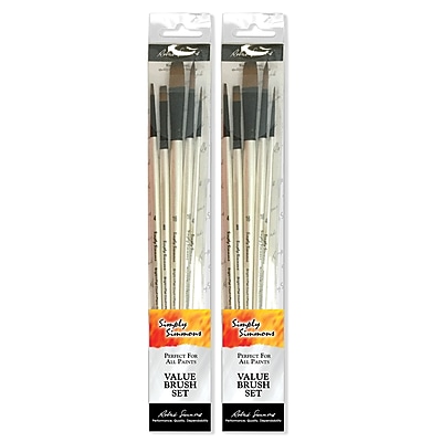 Daler-Rowney Aquarellpinsel-Set – 10 Pinsel Mit Kurzem Griff, Weiches Kunsthaar | In Etui Mit Reißverschluss, Für Anfänger & Künstler