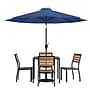 Flash Furniture Lark All-Weather Patio Set, Navy Umbrella, 7 Piece Set (XU8134UB19BNV)~#|#~BC5BF5E2-B73D-43E1-8A7A4E30120C5F71_sc7