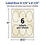 Avery Pearlized Ivory Oval Multipurpose Labels, 4.25" x 2.5", Ivory, 300/Box (94058)~#|#~BC5CFF1B-EBB6-4718-B9CE3A94317BD5FB_sc7