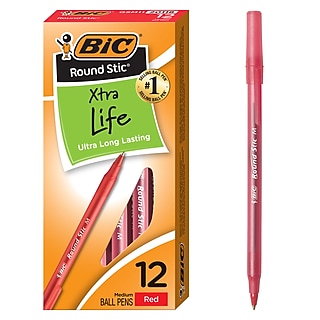 BIC Round Stic Xtra-Life Ballpoint Pen, Medium Point, 1.0mm BIC Round Stic Xtra-Life Ballpoint Pen, Medium Point, 1.0mm