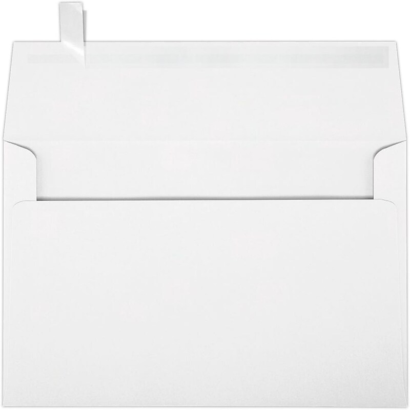 JAM Paper Self Seal A9 Booklet Envelope 5 3/4" x 8 3/4", White, 100/Pack (4895-WPP-100) image 1