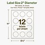 Avery Hemp Round Laser/Inkjet Multipurpose Labels, 2" Dia, Off-White (480/Box)~#|#~BC6A45F0-B1FC-4DD0-9E711B003B9BA244_sc7