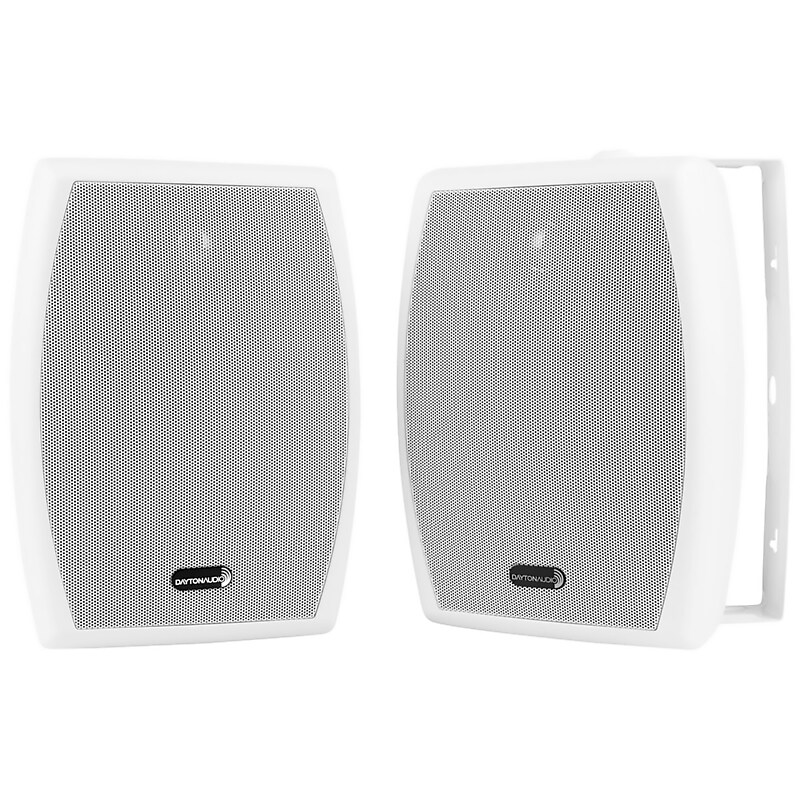 Dayton Audio IO-Series IO655 85W Max Indoor/Outdoor Speaker Set, 2 Count, White image 1