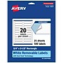 Avery Laser/Inkjet Rectangle Multipurpose Labels, .75" x 3.5", White, 500 Labels/Pack (94217)~#|#~BC6F8E07-7C04-4559-AD2379028C78C12E_sc7