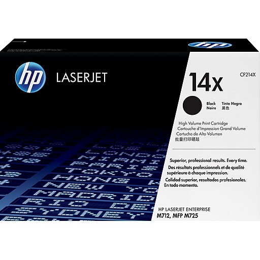 HP 14X Black High Yield Toner Cartridge, Prints Up to 17,500 pages