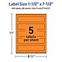 Avery Laser/Inkjet Multipurpose Rectangle Labels, 1.5" x 7.5", Bright Orange, 400/Box (94231)~#|#~BC72C7DF-2290-477B-AC1F8CD2253EED50_sc7