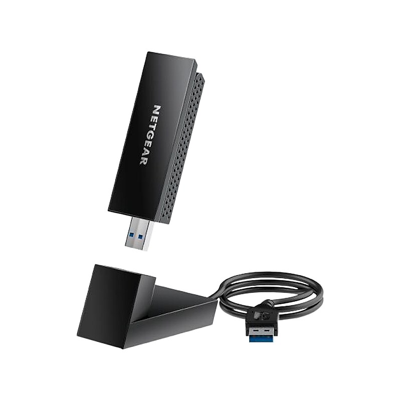 Netgear Nighthawk USB 3.0 WiFi Adapter, Black (A8000-100PAS) image 1