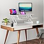 Mount-It! 38"W Manual Rectangular Adjustable Standing Desk Converter, White (MI-15005)~#|#~BC7C9B1B-1D07-47FF-AACB2102853C289C_sc7