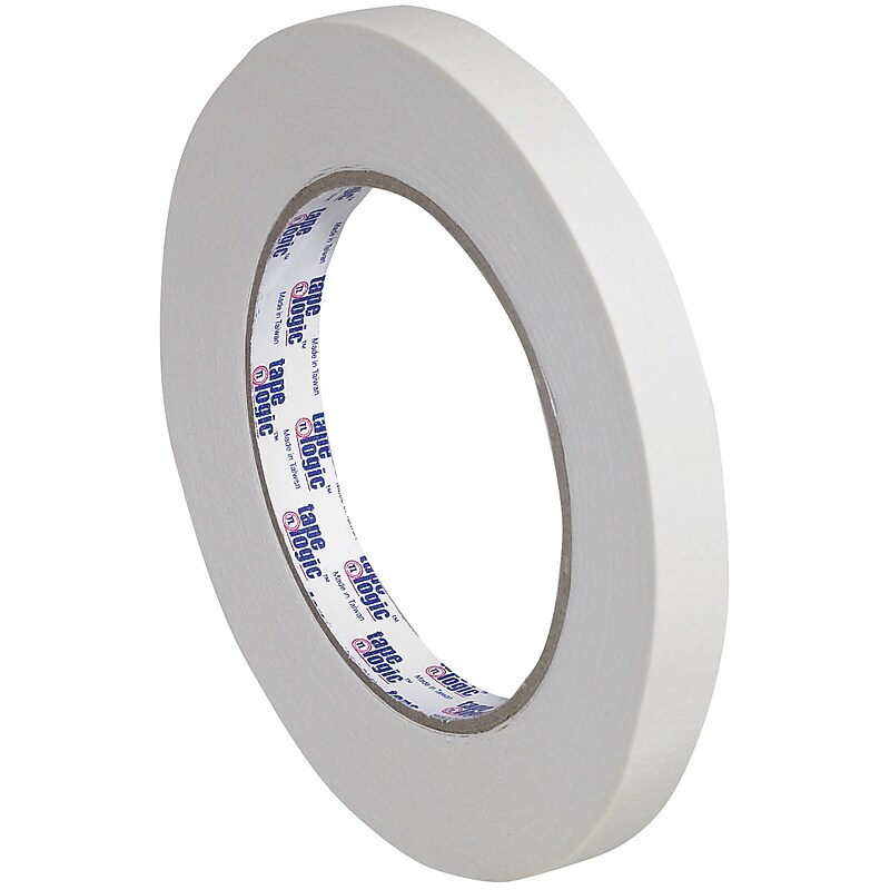 Tape Logic 2600 Heavy Duty Masking Tape, 0.5" x 60 yds., Natural, 12 Rolls/Carton (T933260012PK) image 1