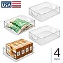 iDESIGN Small Stackable Plastic Storage Bin, Clear, 4/Pack (28090M4)~#|#~BC88B355-2A1A-429C-AA91F321E8B4F760_sc7