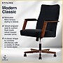 Finch NEO ONE Ergonomic Velvet Fabric/Wood Swivel Executive Chair, Black (52304-BLK)~#|#~BC8A41B3-39D3-4AF2-8C5EE1212C203B2C_sc7