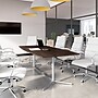 Bush Business Furniture 96W x 42D Boat Shaped Conference Table with Metal Base, Black Walnut (99TBM96BWSVK)~#|#~BC995A92-47CF-4F1C-BE054DB02E469A31_sc7