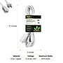 GoGreen Power 12' Extension Cord, 3-Outlet, 16 AWG, White (GG-24712-3)~#|#~BCA13C6D-3F7B-4AB3-82D6E764FA303617_sc7