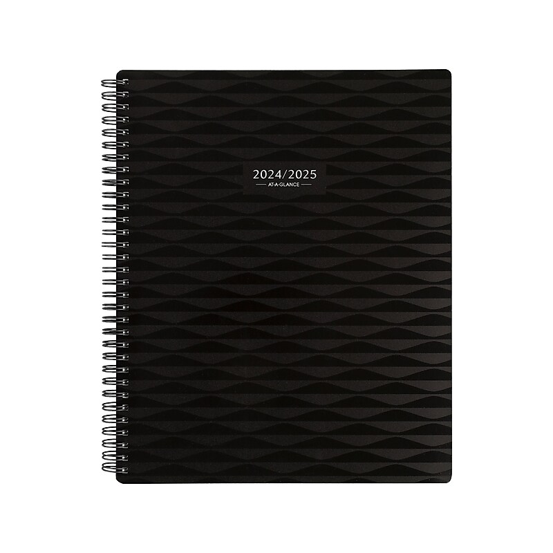 2024-2025 AT-A-GLANCE Elevation 8.5" x 11" Academic Weekly & Monthly Planner, Poly Cover, Black (75-959P-05-25) image 1